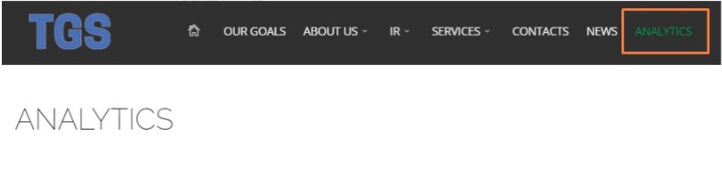 Launch of the "Analytics" Section